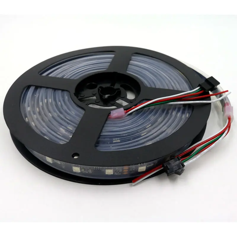 5 м WS2811 DC12V 48 Светодиодный s/M RGB адресат светодиодные полосы черный PCB водонепроницаемый IP67 SMD5050 пикселей