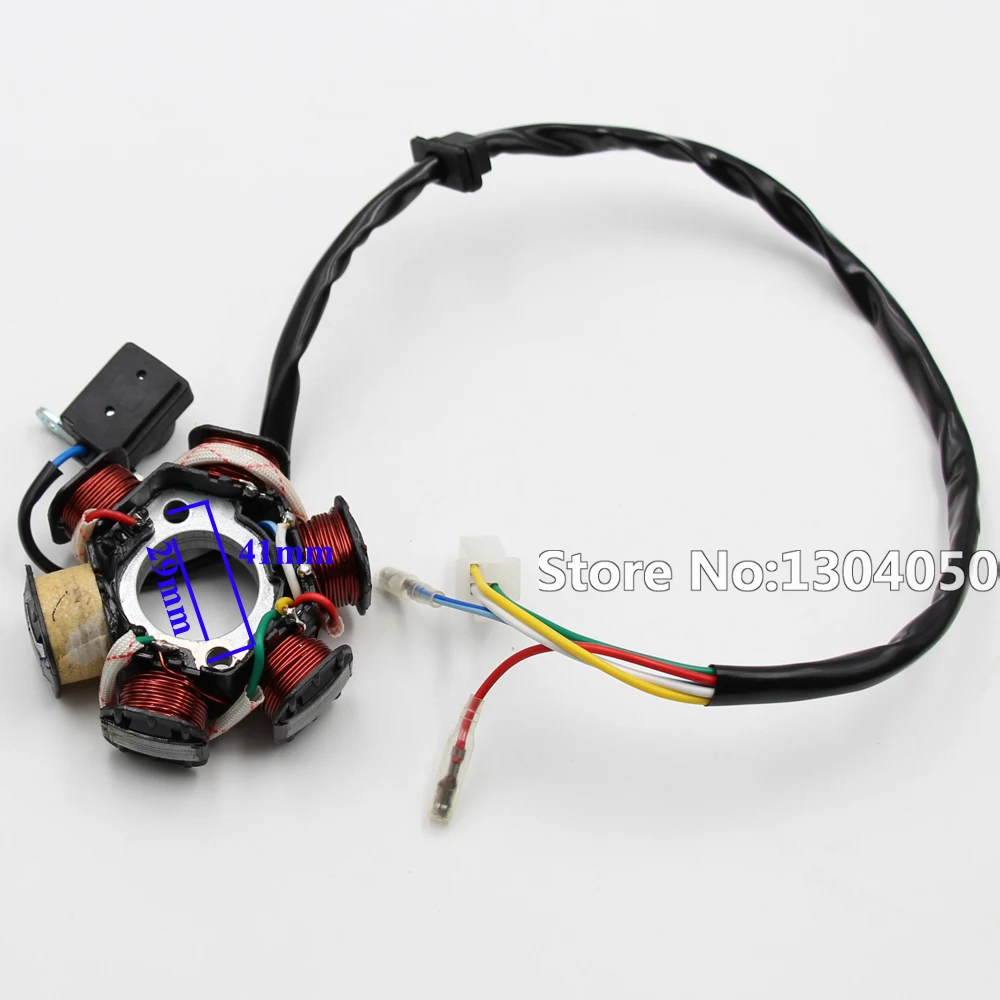 GY6 50 110 150cc Магнитный статор зажигания 6 катушек скутер мопед вездеход картинг