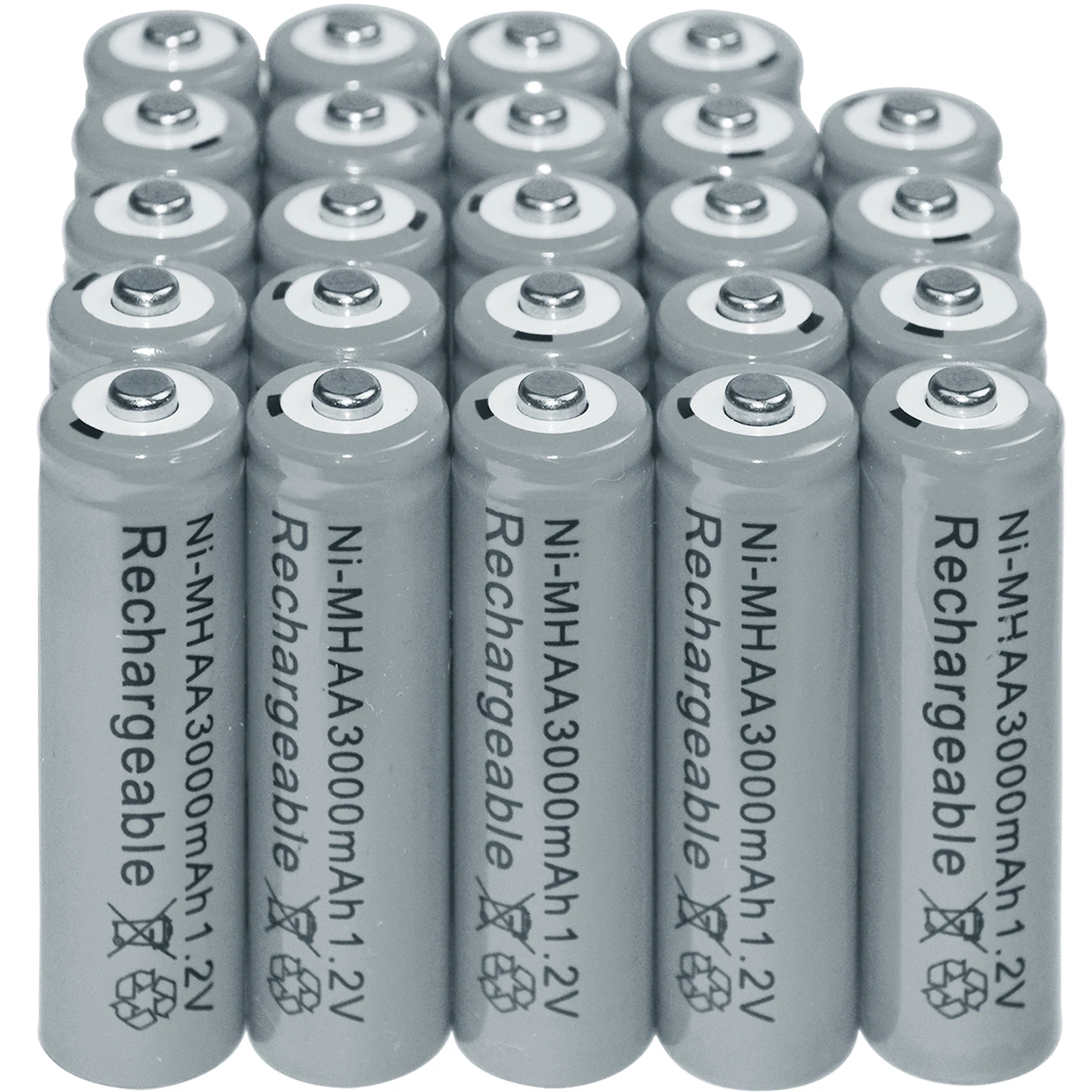 

24x AA 2A 3000mAh 1.2V Ni-Mh Grey Color Rechargeable Battery RC MP3 Camera