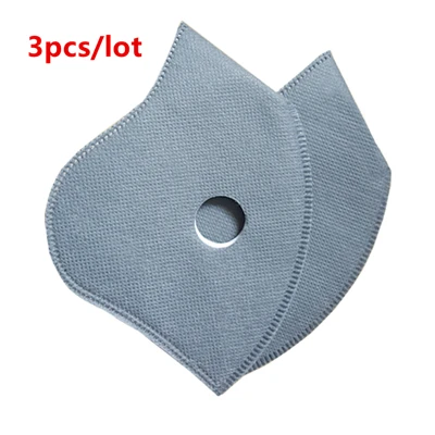 3pcs filter Велосипедная маска с фильтром PM 2,5 Лыжная Пыленепроницаемая ветрозащитная велосипедная маска полулицевая маска тренировочная маска для бега велосипедная Спортивная маска - Цвет: 3pcs filter