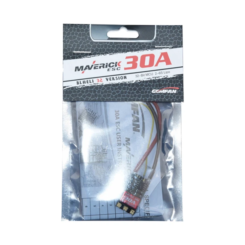 Gemfan Maverick 30A 2-6S BLHeli 32bit Brushless ESC DSHOT1200 Ready for RC Quadcopter Multirotor Spare Part DIY Accessories | Игрушки и