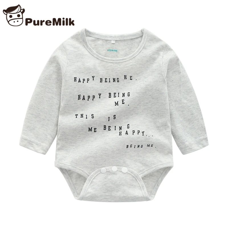 PureMilk/Одежда для новорожденных комбинезон с принтом и комбинезоны хлопковая
