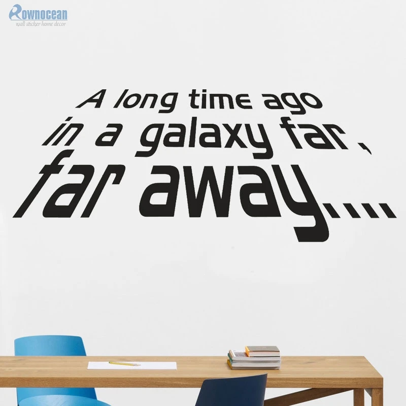 

A Long Time Ago In A Galaxy Far Creative Home Decor Vinyl Wall Sticker Room Bedroom Decoration Removable Mural S-19