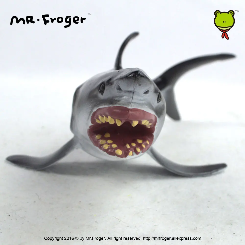 Фото Mr.Froger Белая Акула Модель игрушки водные твари мягкие игрушечные дикие животные набор зоопарк моделирование пластик море Лифт рыбы модель м... №3
