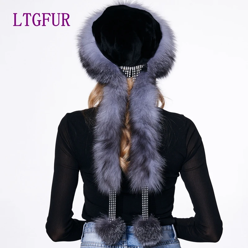 Новинка 2017 импортируется весь с лисьим мехом меховые шапки для женщин зима мех