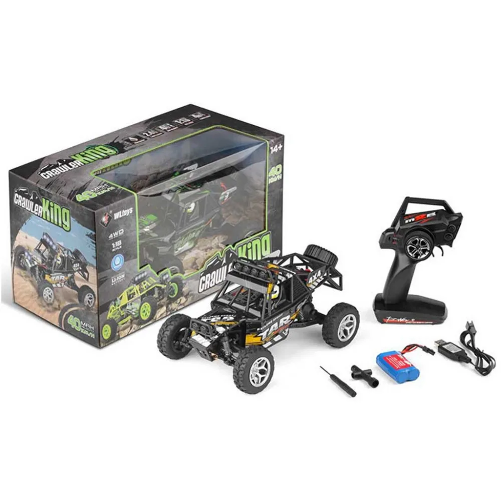 Wltoys 18428 Модернизированный 540 щеточный мотор высокая скорость 40 км/ч 1:18 4D 2 4G RC