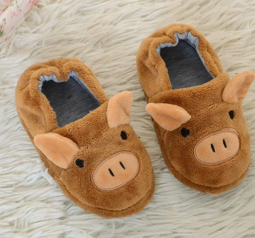 Baby Home Piggy Panda Monkey Slipper Warm Soft Indoor Fashion Floor Slippers for Boy Girls Kids Cartoon Shoes Children | Детская одежда