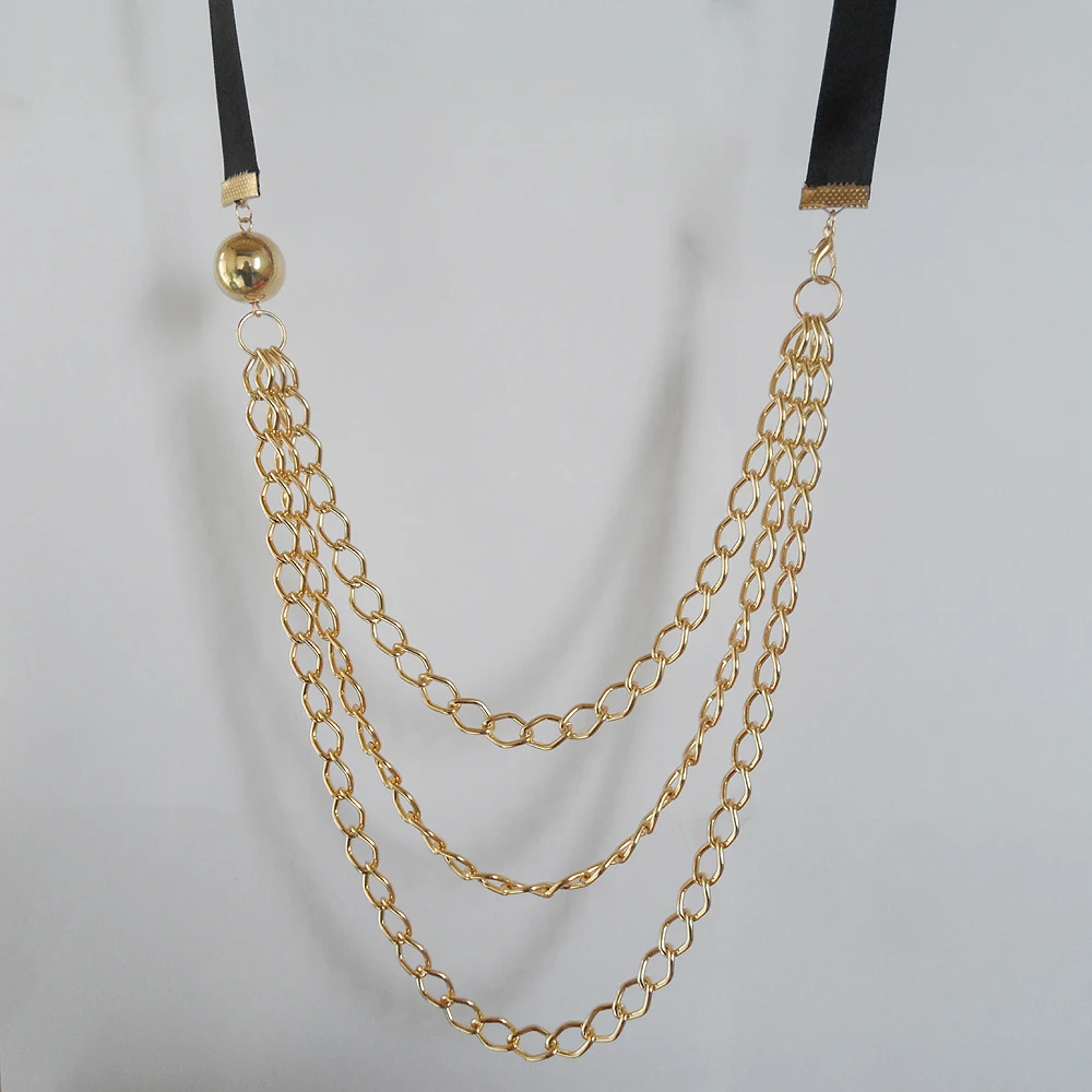 Новый тип моды Женщины Всесезонная мульти (3R) слой длинной цепи платье ожерелье