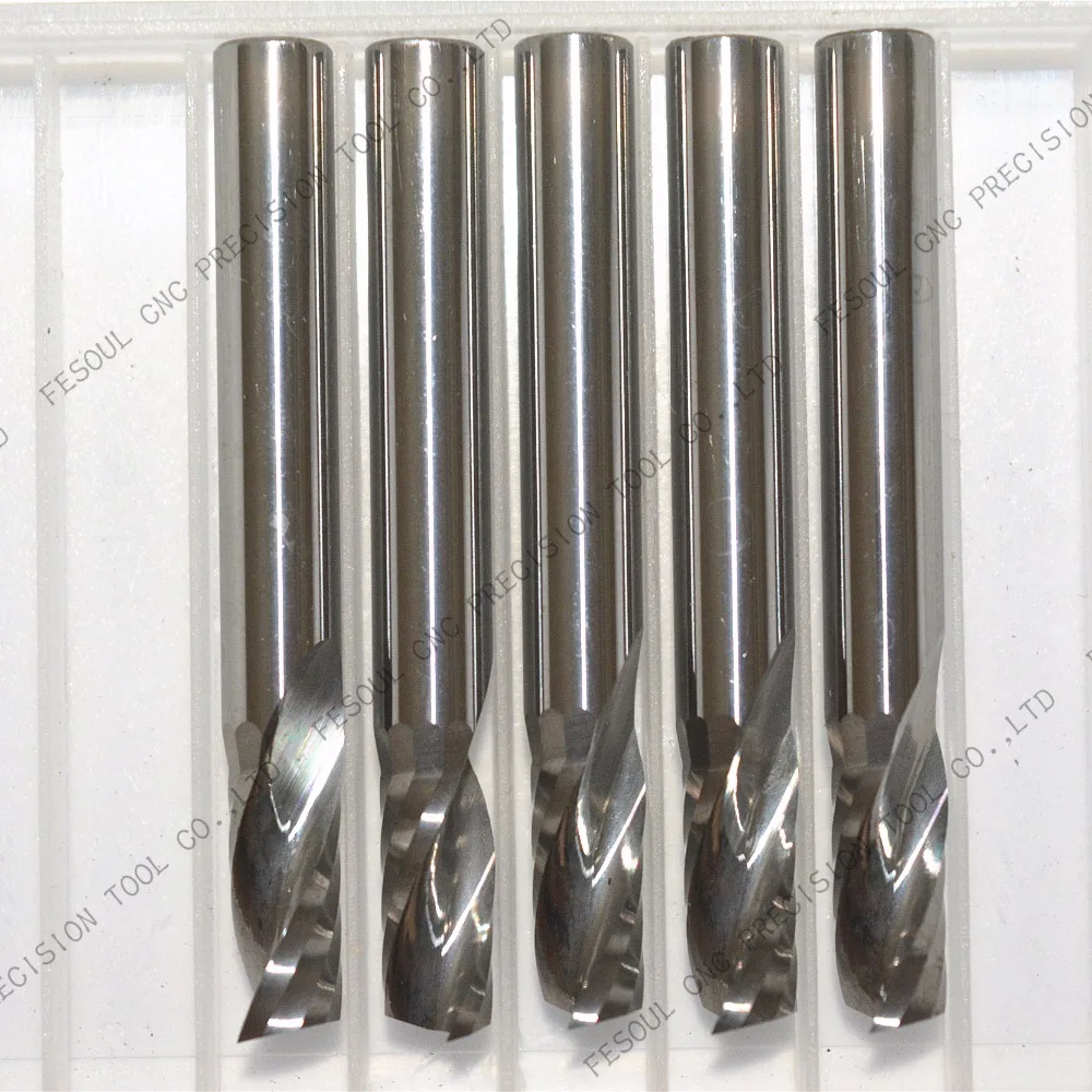 6mm*12mm 5pcs Free shipping 1 Flute End Mill CNC machine milling Cutter Solid carbide woodworking tool PVC MDF Acrylic wood | Инструменты