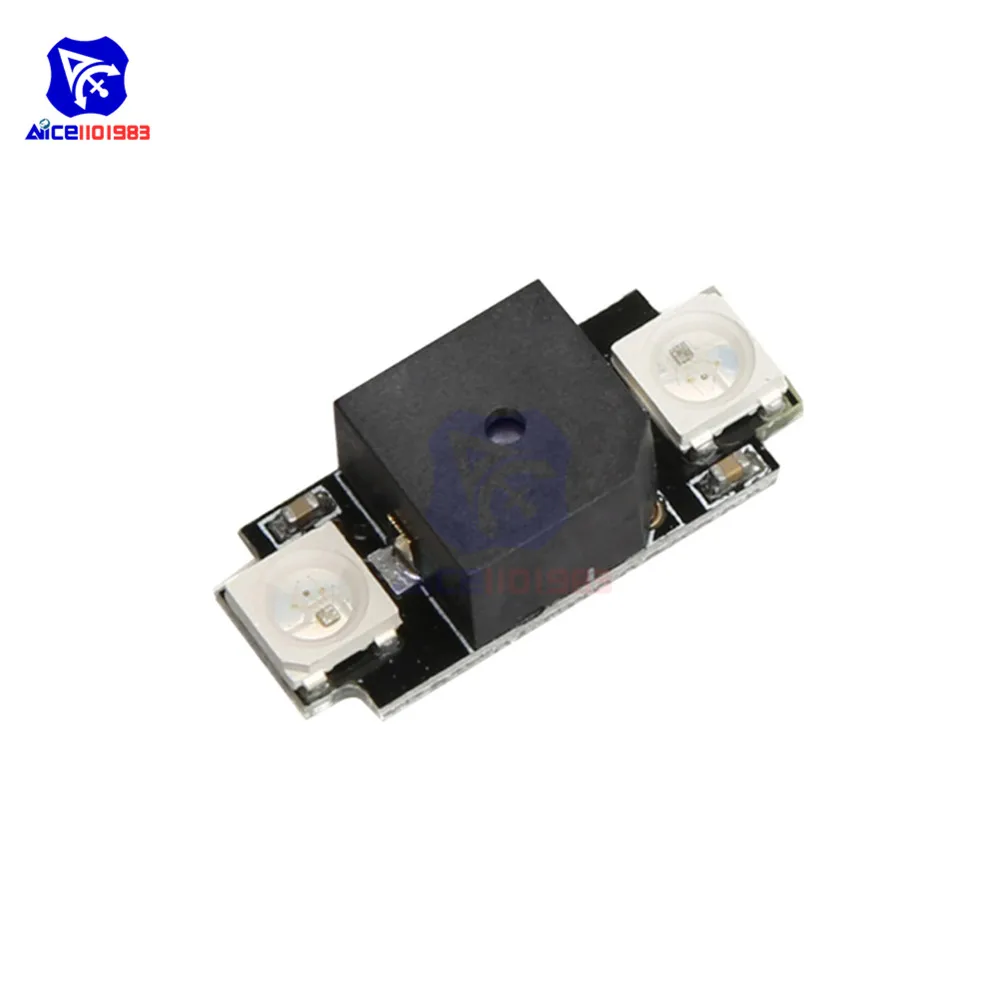 Портативный мини Сверхлегкий SMD 5050 RGB светодиодный звуковой сигнал WS2812B