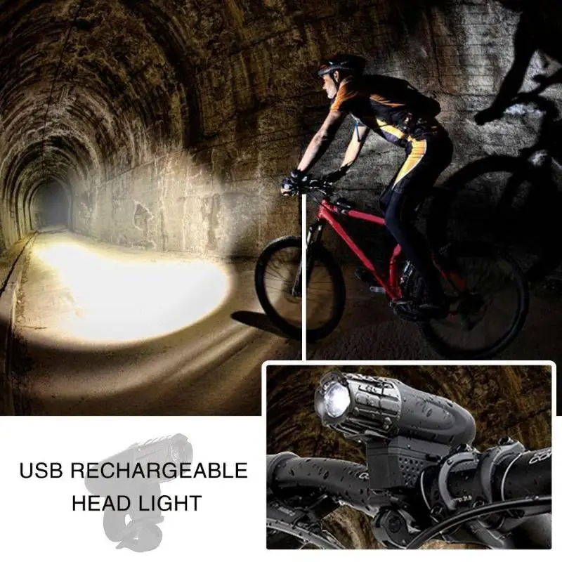 300 люмен Водонепроницаемый MTB велосипед USB подзарядка передний светильник на руль