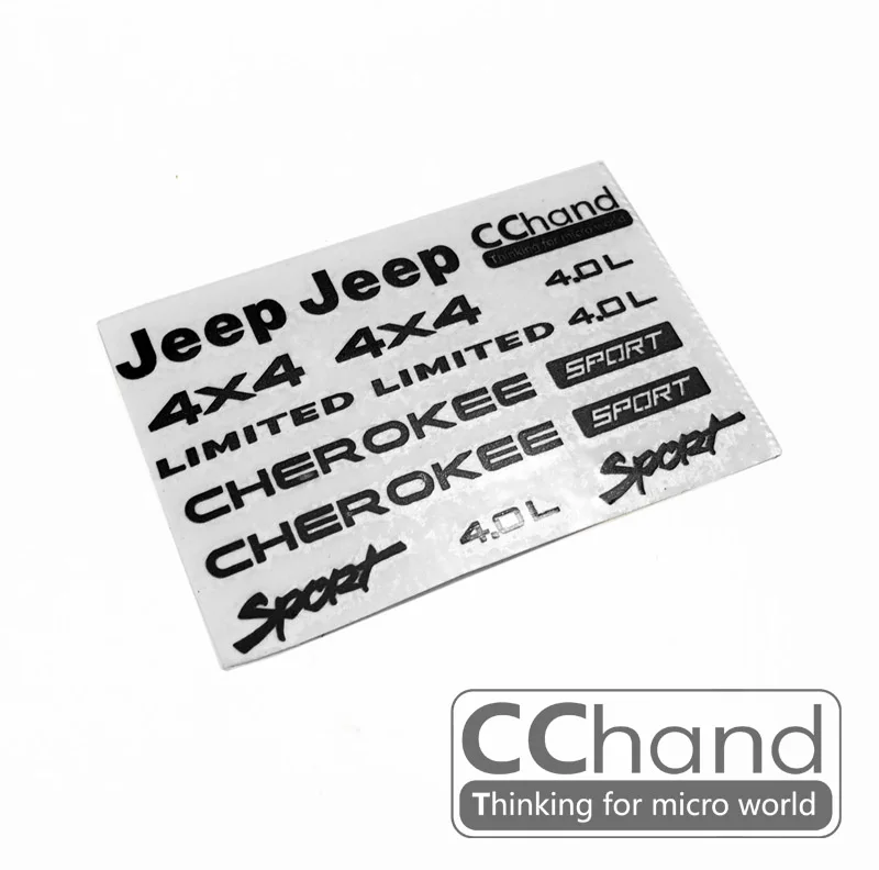 Набор металлических логотипов для AXIAL SCX10 90046/90047 cherokee 1/10 1:10 наклейка на