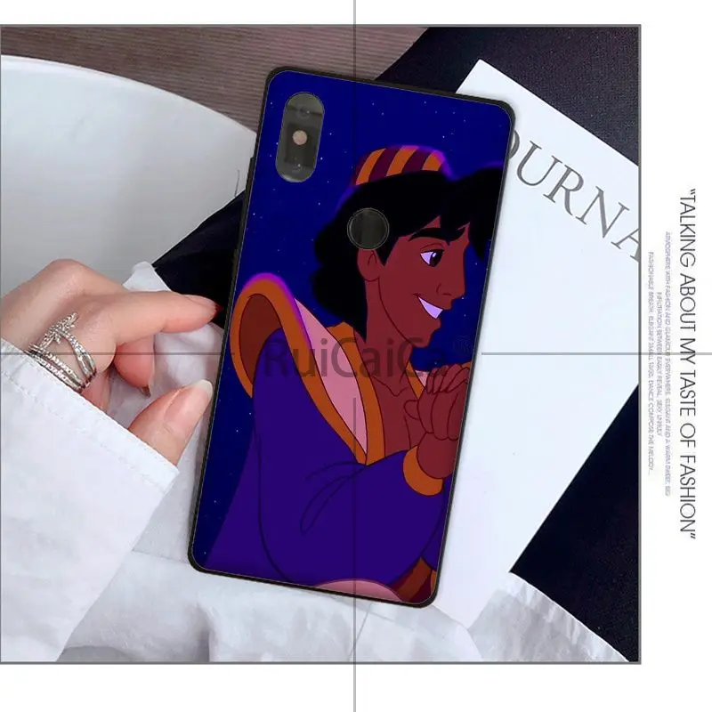 Чехол для телефона Ruicaica Capa Aladdin и Princess Jasmine Black Redmi 5 plus Note Xuiaomi Mi 8 8SE 6 MIX 2 2S | Мобильные
