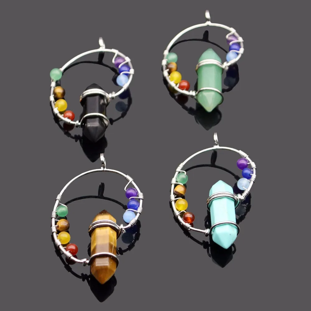 Восстанавливающий кулон Reiki для медитации Real Natural Stone 7 Подвески чакры