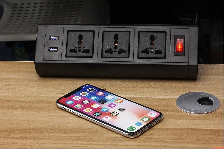 Зажим настольный разъем питания/данных USB HDMI/аудио 3,5 мм/ЕС Великобритания AU США Индия вилки варианты