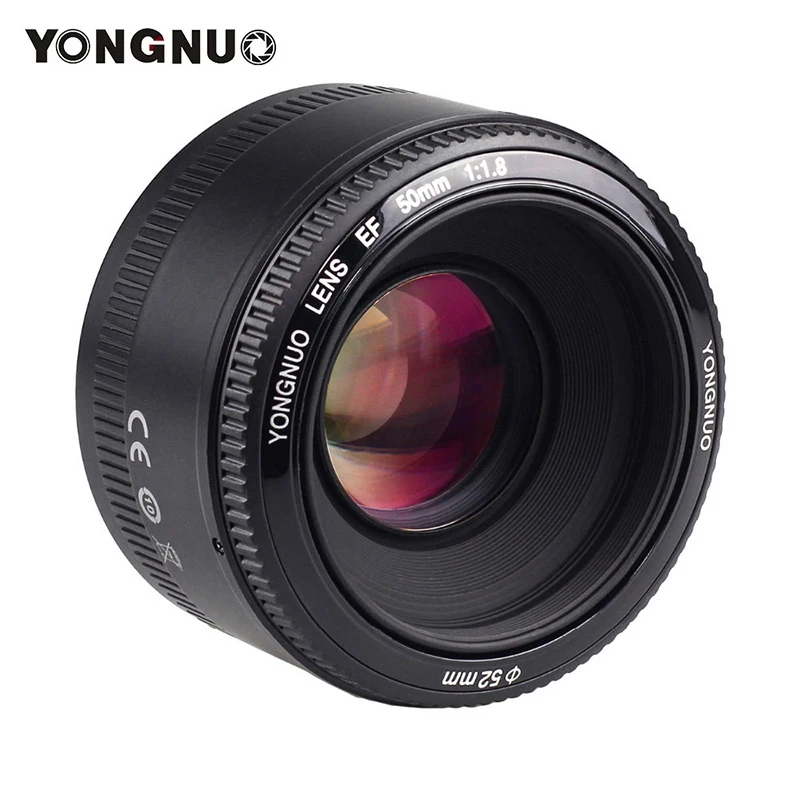 Объектив Yongnuo 50 мм F1.8 для камеры Canon EOS s YN50mm F1.8N Nikon D5300 D5200 с большой апертурой
