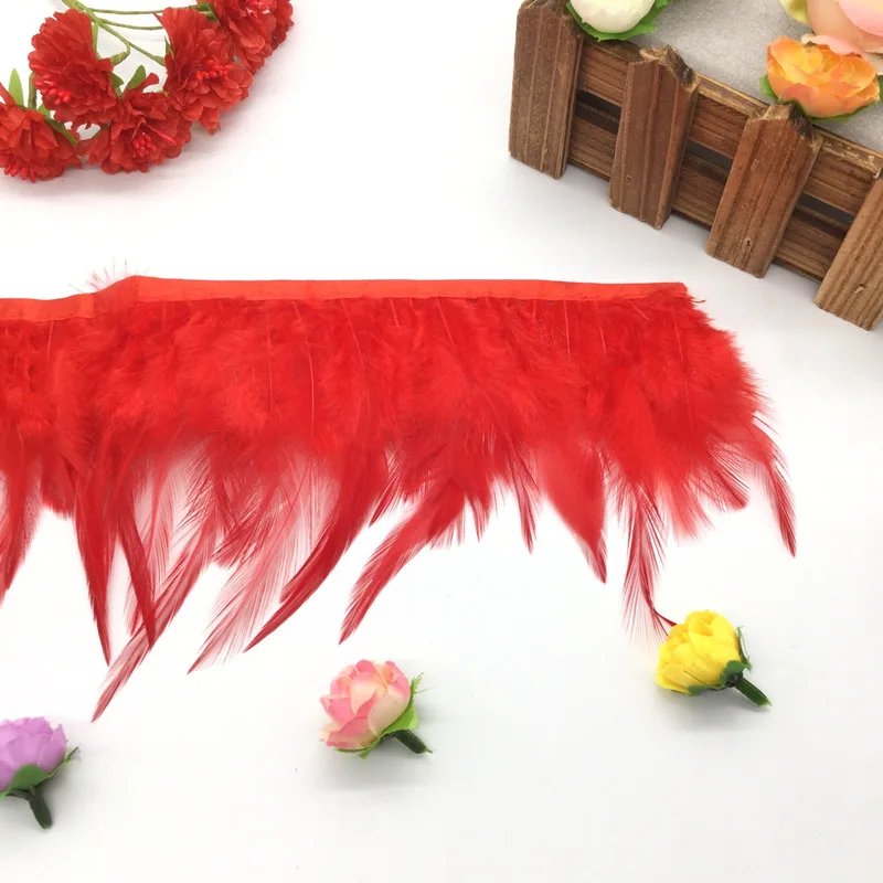 От 4 до 6 см 2 ярдов петуха перо границы DIY цвет шитья свадебное платье/Искусство