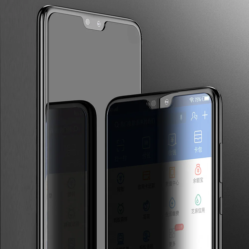 Закаленное стекло 9H для защиты экрана от подглядывания Huawei Y3 Y5 Y6 II Y3II Y5II Y6II Y7 PRIME Y9
