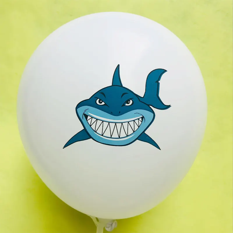 10 шт. латексные шарики Angry Shark украшения для дня рождения Детские ко дню детские