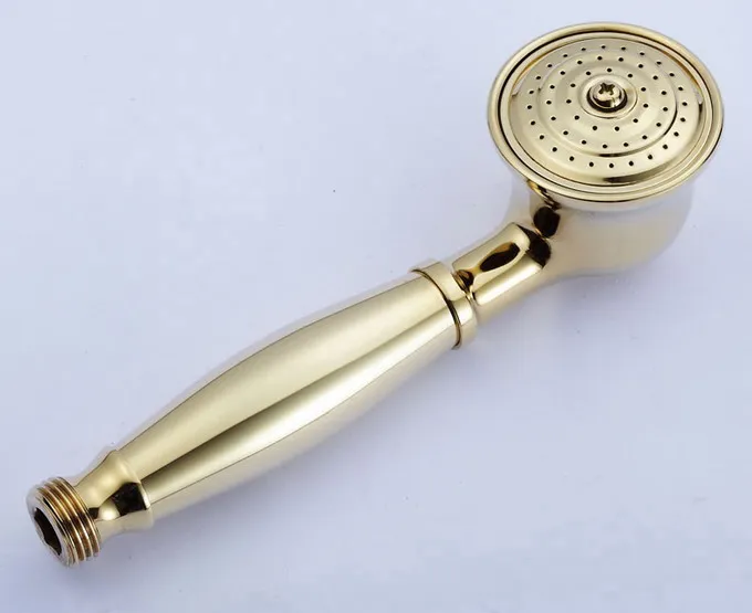 

Luxury Polished Gold Color Brass Dual Cross Handles Bathroom Round Rain Shower Faucet Set Bath Tub Mixer Tap Wall Mounted mgf441