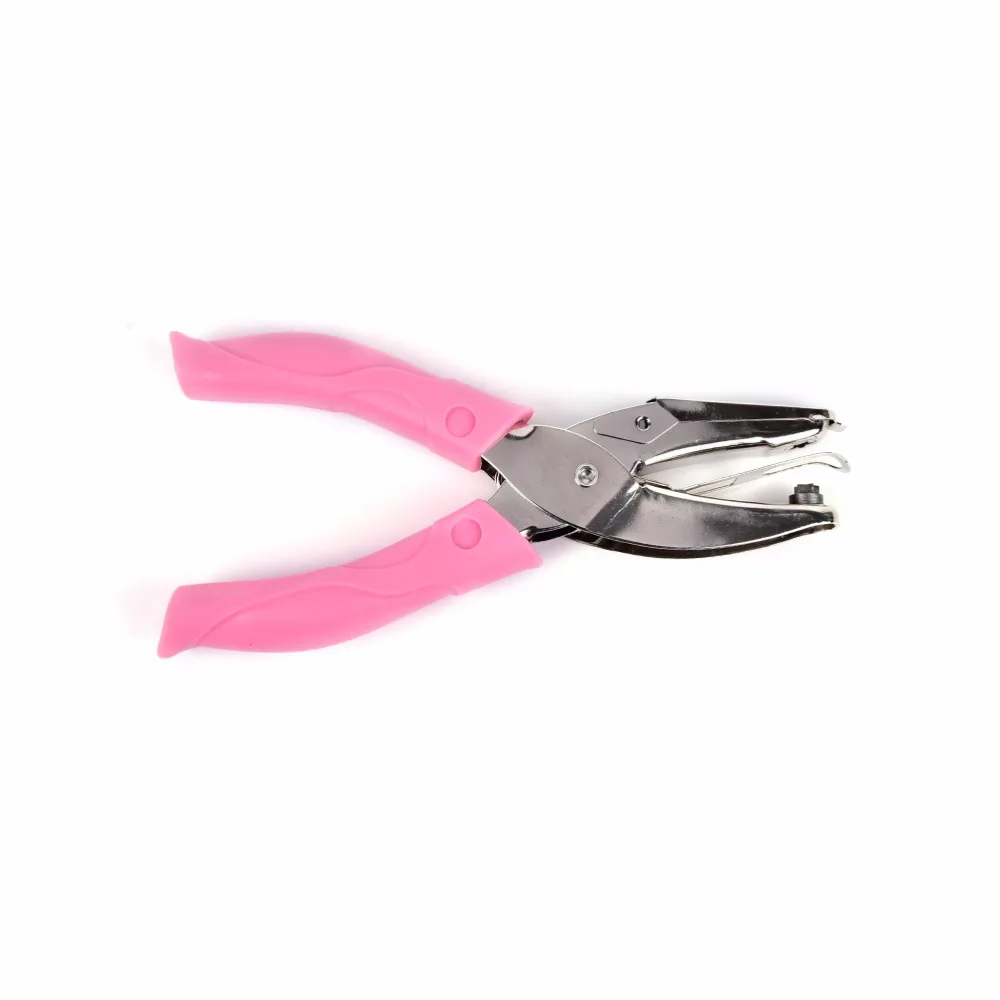 

Hand-held Star Shape Hole puncher Paper Punch for Greeting Card Scrapbook Notebook Puncher Hand Tool with Pink Grip