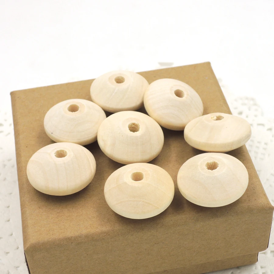 100 шт. деревянные бусины 25 мм|beads natural|25mm wooden beadsabacus beads |