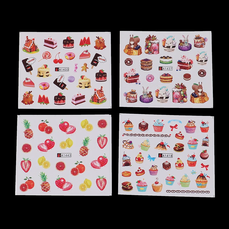 Nail Art Water Transfer Stickers Decals Decor Mixed Tips Decal Fruit/ice Cream Pattern |