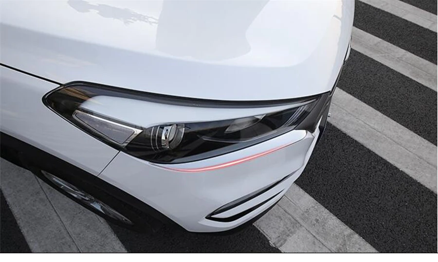 Аксессуары для hyundai Tucson- Chrome спереди головного света лампы век для бровей Газа Обложка Накладка