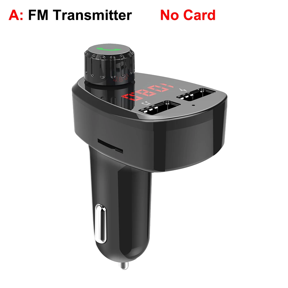 Fm-передатчик, Bluetooth, автомобильный трансмиссор, Handsfree, TF модулятор, трансмиттер, радио, MP3, двойной USB, автомобильное зарядное устройство - Color Name: A-FM Transmitter