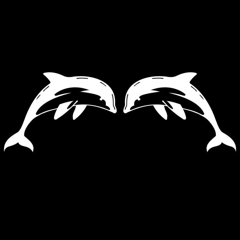 18*6 2 см 1 Пара Дельфин (левый и правый) морские животные виниловые наклейки для