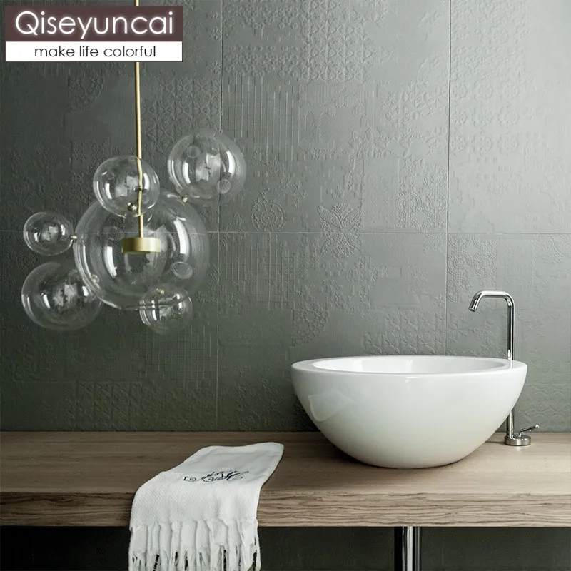 

Креативная люстра Qiseyuncai для ресторана в скандинавском стиле, минималистичный послесовременный светильник из молекулярного стекла с пузыр...