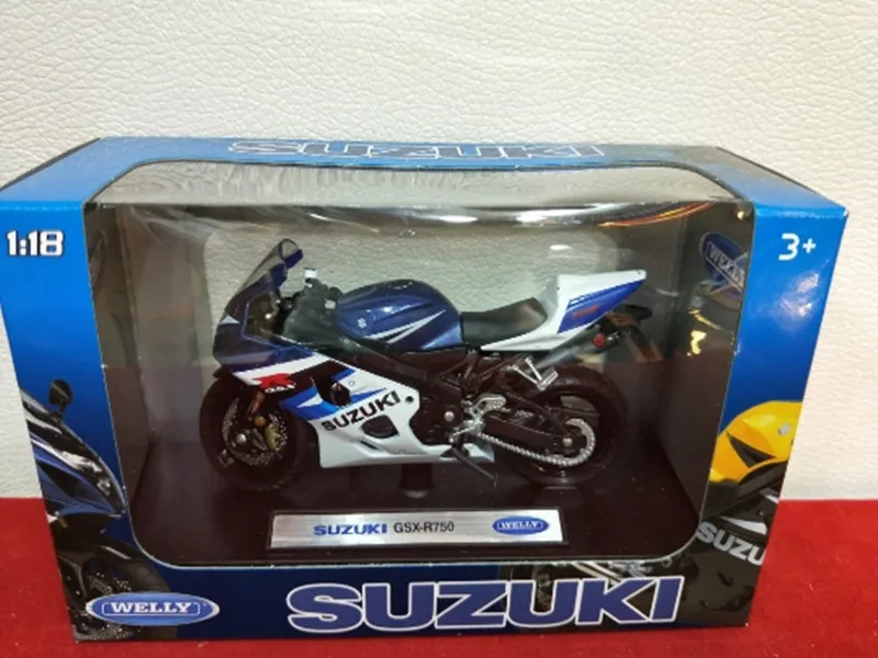 Модель мотоцикла WELLY в масштабе 1/18 модель KAWASAKI KLR650 SUZUKI GSX-R750 MV AGUSTA BRUTALE 990R литая