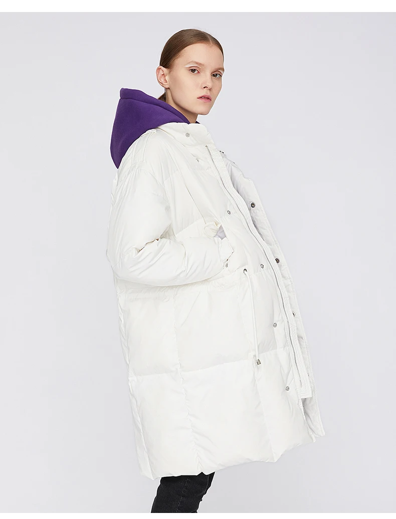 Toyouth Women Duck Down Winter Coat Warm Puffer Coat Ladies Down Filled Coat Thickening Mujer Snow Casual Outerwear
