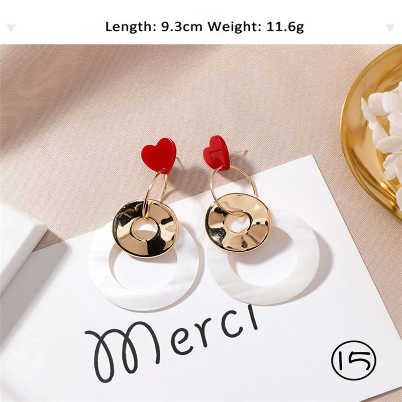 Новинка 2018 Асимметричные Длинные серьги в форме цветка лепестка уксусная