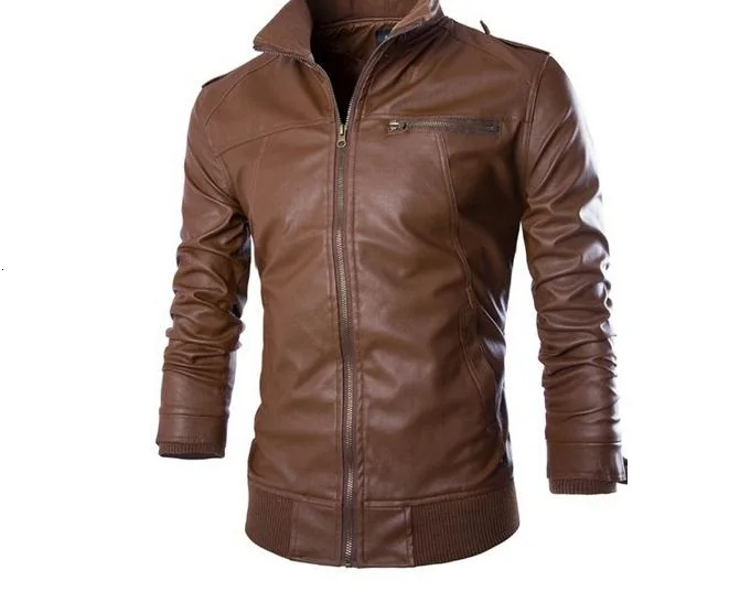 M ~ куртка размера XXXL Новая зимняя мужская из искусственной кожи на молнии