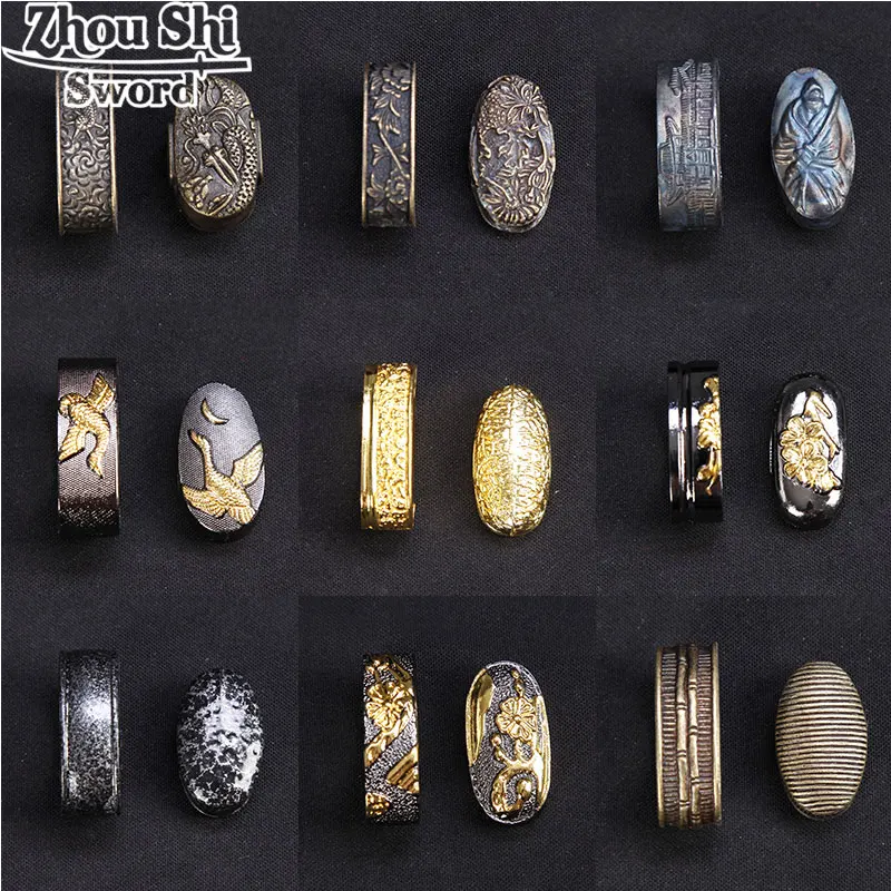 Пара аксессуаров из сплава Япония Катана оборудование ручки хвостовые фитинги