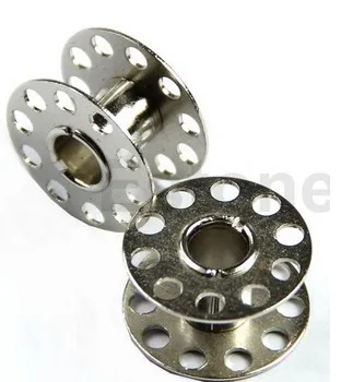 25 Сетка прозрачная коробка для хранения с 25 штуками пустых металлических катушек для швейных машин Brother Janome Singer Elna AG2419.