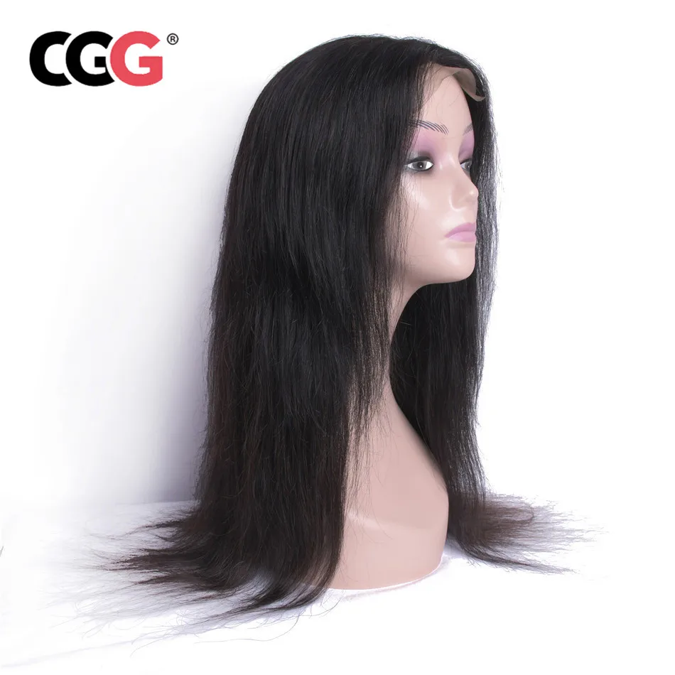 CGG Lace Front Wigs Natural Color Brazilian Hair 4*4 Frontal Human For Women Remy Straight Wig Pre Plucked | Шиньоны и парики
