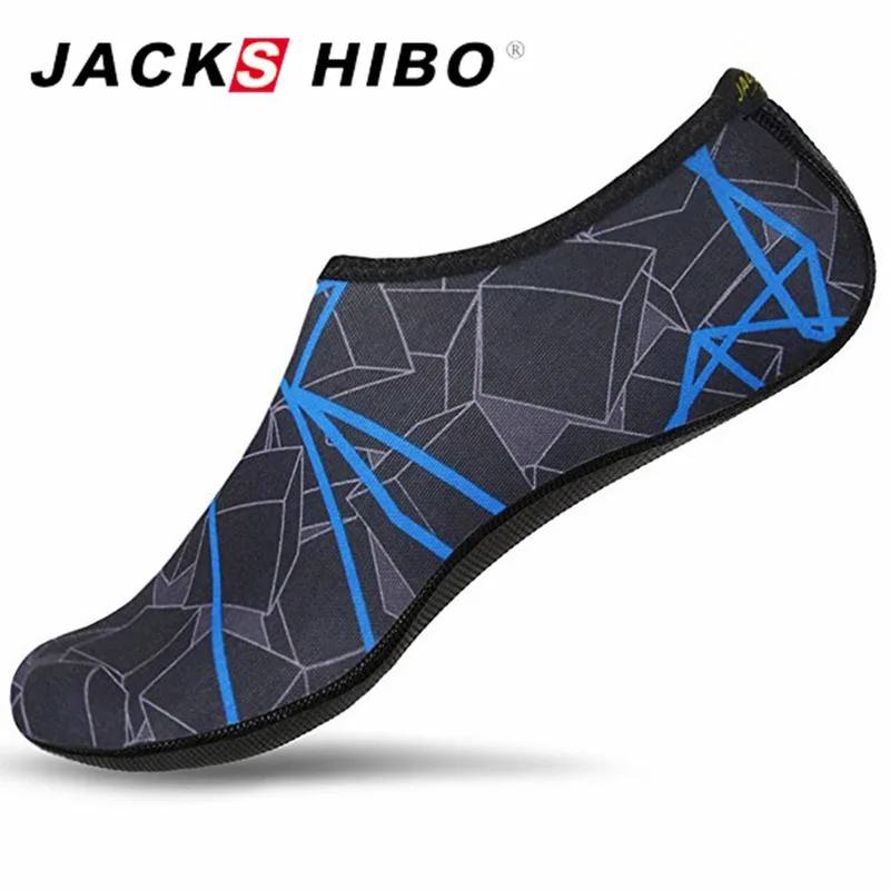 NavyBlue JACKSHIBO/Летняя водонепроницаемая обувь; Мужская обувь для плавания; пляжная обувь; большие размеры; кроссовки для мужчин; разноцветная обувь в полоску; zapatos hombre - Цвет: NavyBlue
