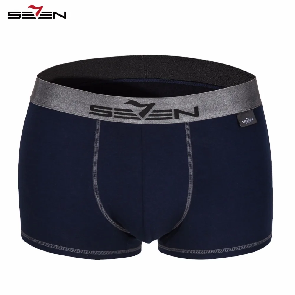 Seven7 Brand Mens Breathable Underwear Boxers 3 Pcs\Lot High Quality Sexy Boxers Shorts Underpants Plus Size M-5XL 110F08030
