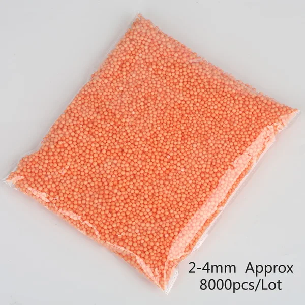 Orange Red 8000 шт 11 цветов 2-4 мм рождественские украшения круглые пенопластовые шарики хрустальные бутылки украшения подушка/наполнитель для диванов мяч из пенопласта - Цвет: Orange Red