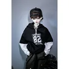 BJD Black наряды с капюшоном Top Спортивная одежда Повседневная для 14 13 SD17 70 см 17 