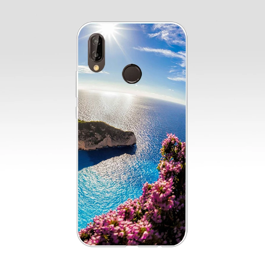 Мягкий силиконовый чехол из ТПУ для huawei p 20 lite pro y6 224 mate 10 с изображением гор