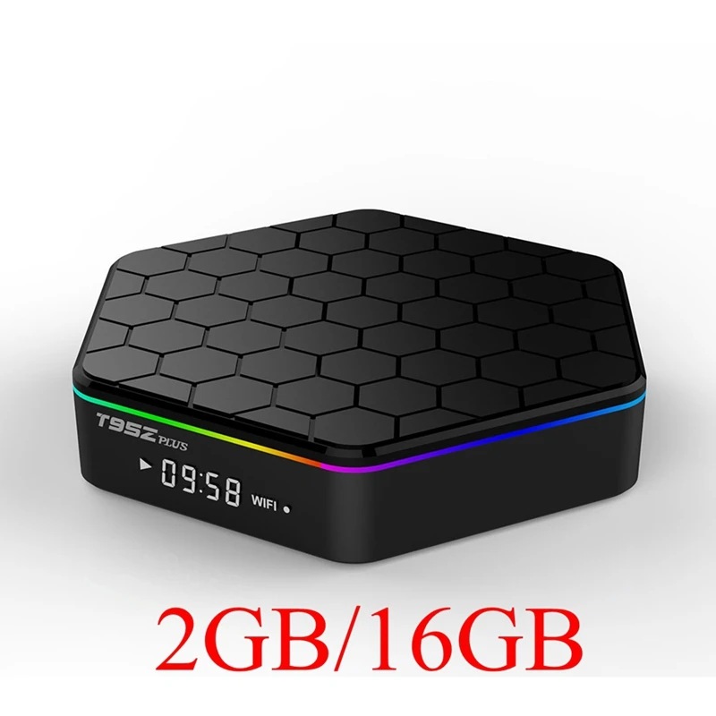 2GB 16GB T95Z Plus Smart tv Box 2G/16G 3g/32G Amlogic S912 Android 7,1 шестигранный корпус Отображение времени Bluetooth 5G двойной wifi 3D 4K 1000M LAN - Цвет: 2GB 16GB