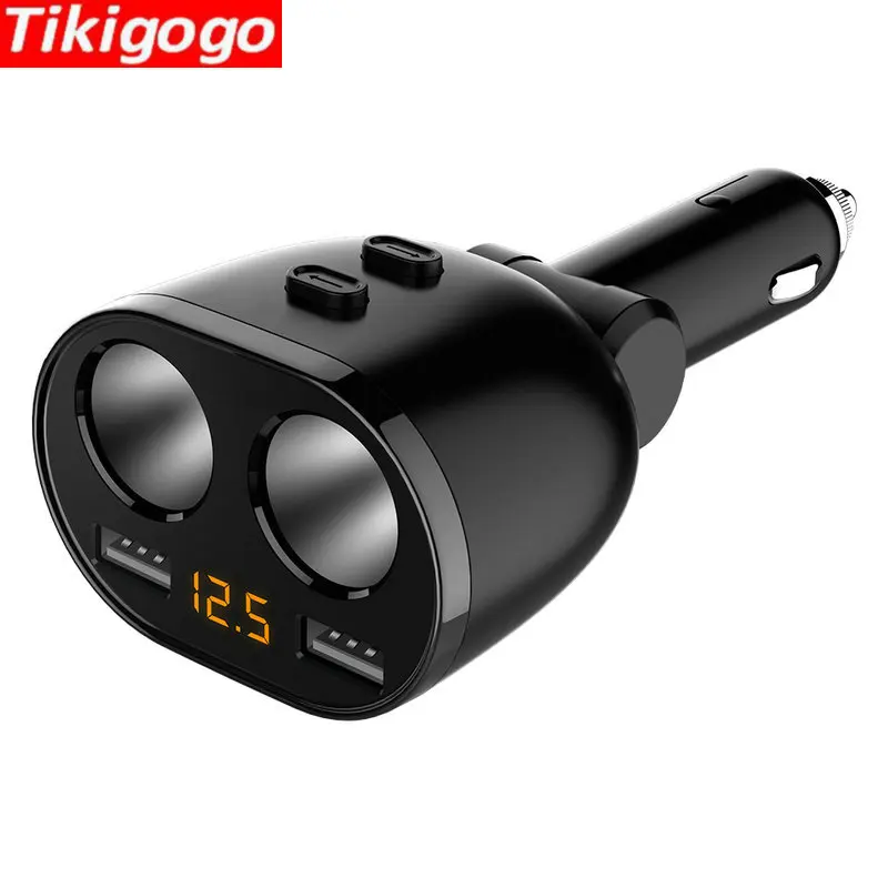 Tikigogo 5 В в 3.6A Dual USB Smart автомобильное зарядное устройство с дисплеем напряжения