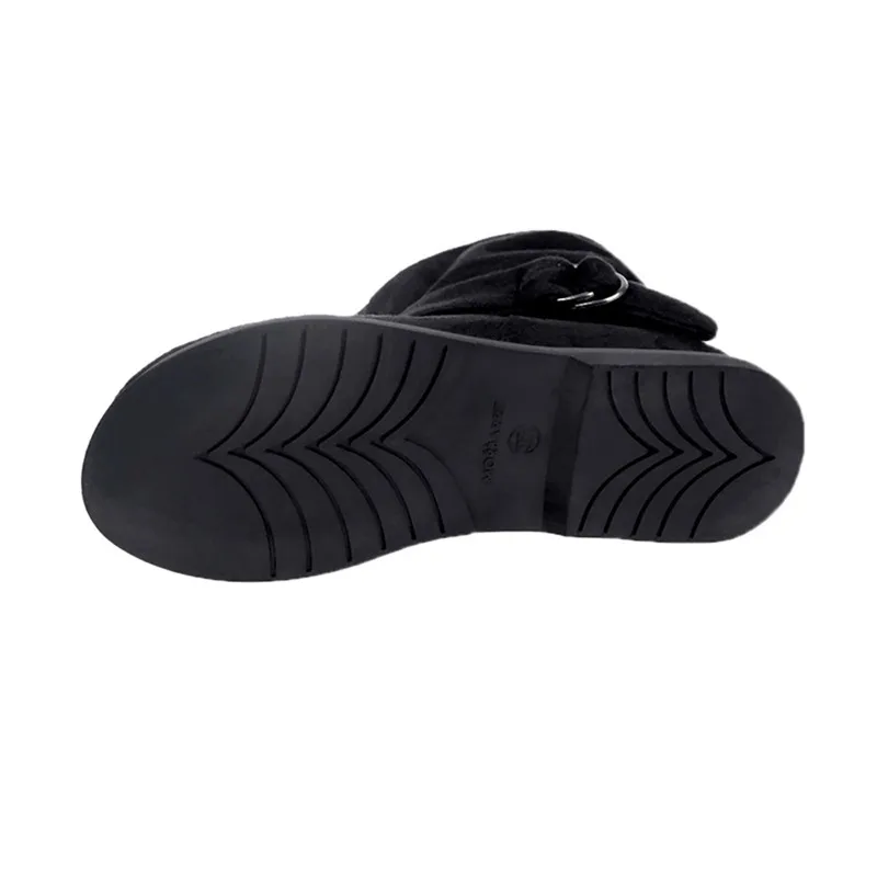 Зимние женские ботинки на плоской подошве в винтажном стиле мягкие ботильоны