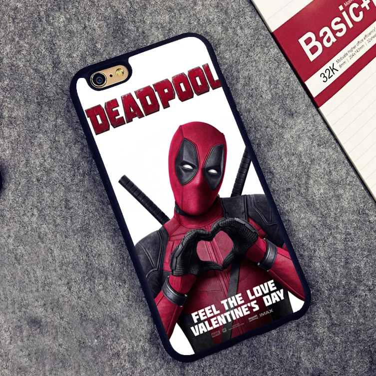 Супергероев Marvel Дэдпул мягкий силиконовый защитный чехол для iPhone X 8 7 плюс 6 S 5 5S SE |