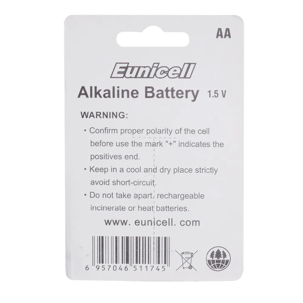Eunicell 4 шт./лот батарейки AA R6P LR6 1 5 В щелочные аккумуляторы для первичных и сухих