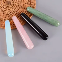 natural stone massagestick crystal mineral quartz eye acupoint pen gua sha yoni wand relax body beauty tool 110mm health care