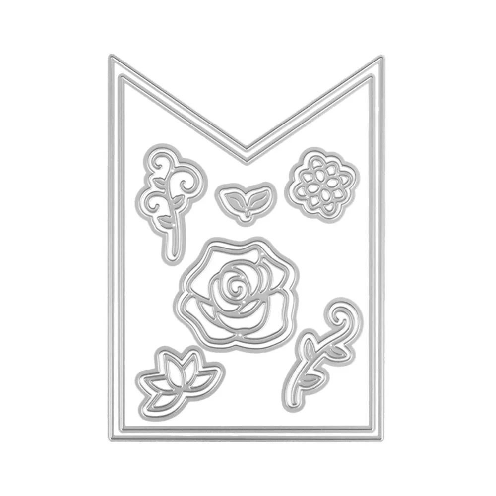 Metal Cutting Dies for DIY Scrapbooking Decorative Embossing Christmas Craft Flower Leaf Greeting Card making new clear | Дом и сад